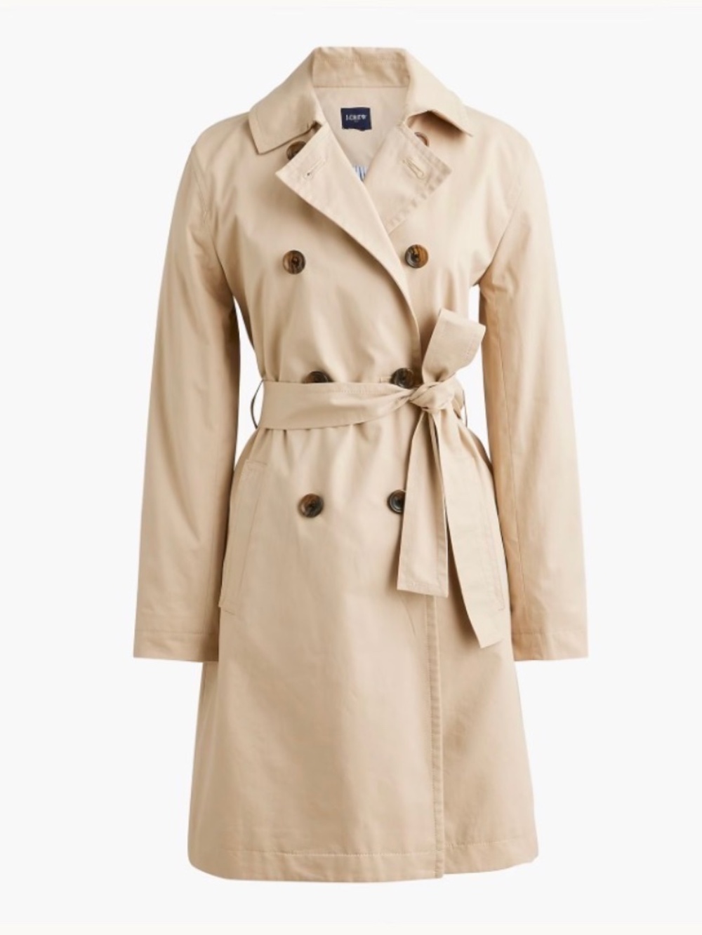 J.Crew Petite Trench Coat 0P